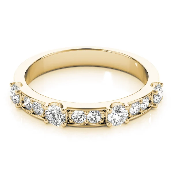 Channel In Prong Stackable Wedding Band - Image 7