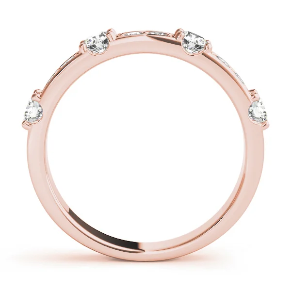 Channel In Prong Stackable Wedding Band - Image 9