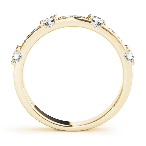 Channel In Prong Stackable Wedding Band - Image 6