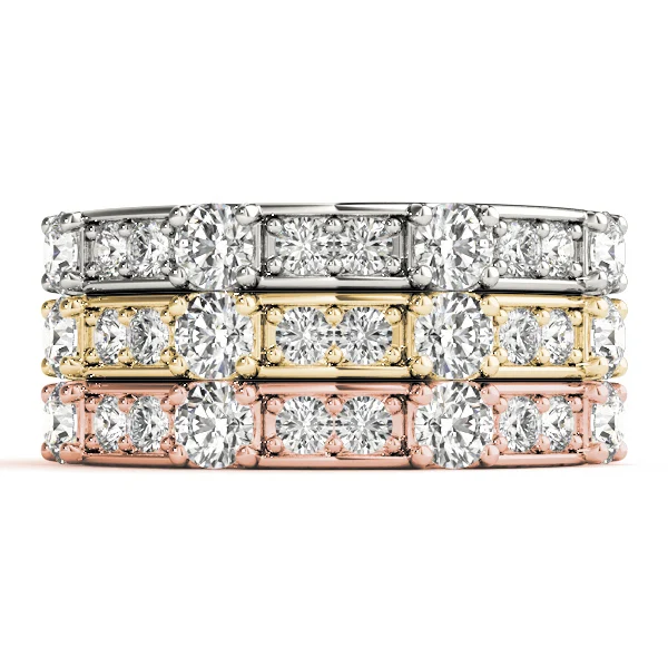 Channel In Prong Stackable Wedding Band - Image 4