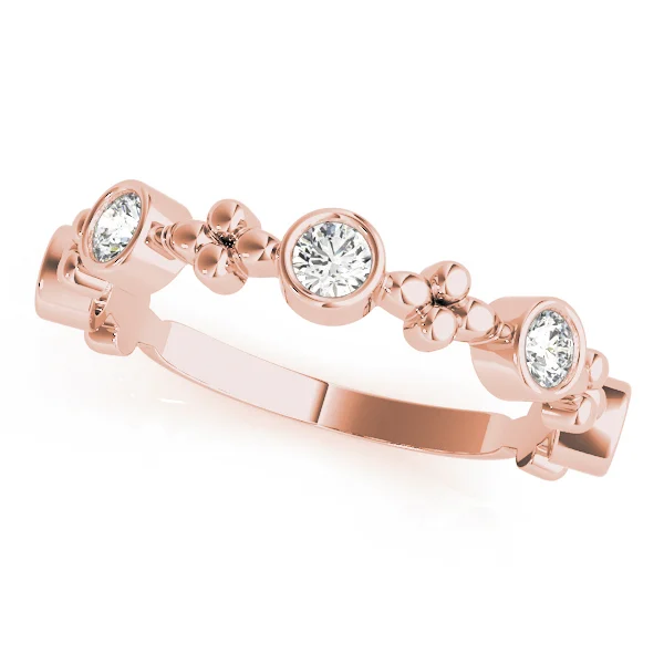 Bezel Set Stackable Wedding Bands - Image 10