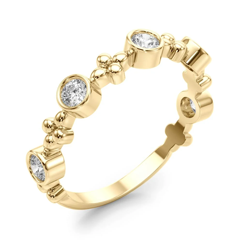 Bezel Set Stackable Wedding Bands - Image 9