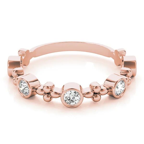 Bezel Set Stackable Wedding Bands - Image 12