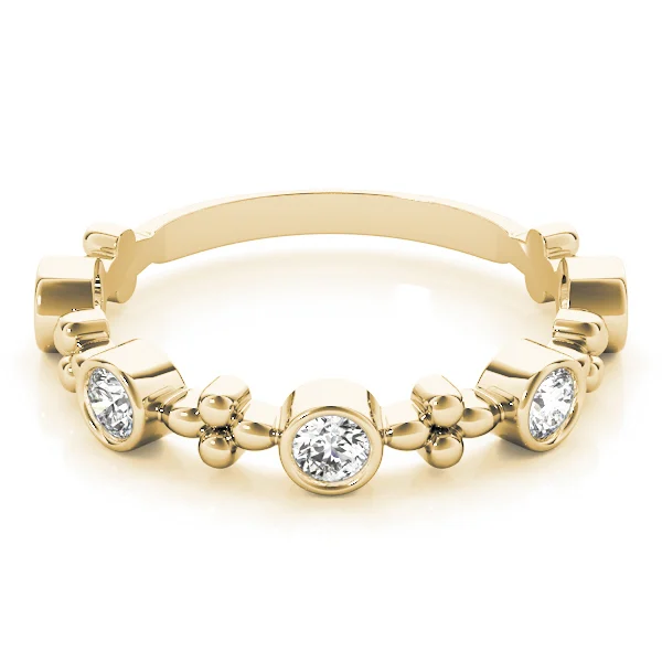Bezel Set Stackable Wedding Bands - Image 8
