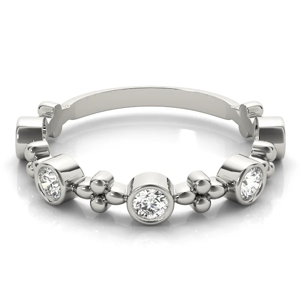 Bezel Set Stackable Wedding Bands - Image 3