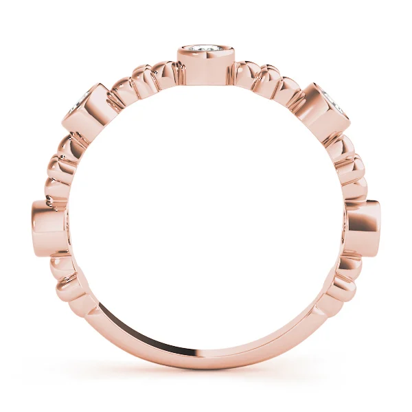 Bezel Set Stackable Wedding Bands - Image 11