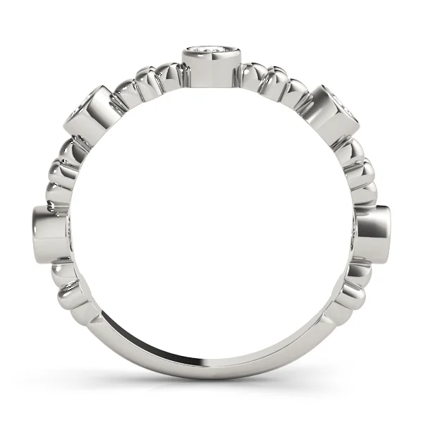 Bezel Set Stackable Wedding Bands - Image 2