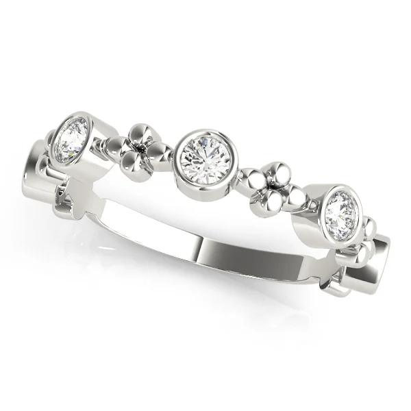 Bezel Set Stackable Wedding Bands