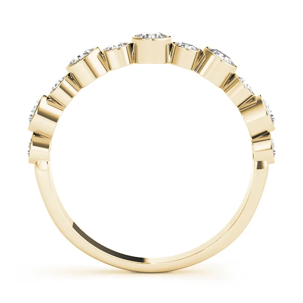 Bezel Set Diamond Wedding Band - Image 7
