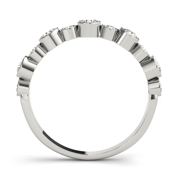 Bezel Set Diamond Wedding Band - Image 2