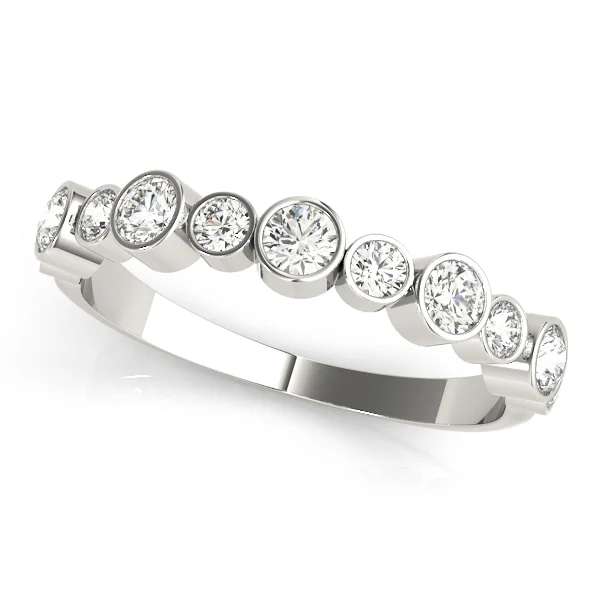 Bezel Set Diamond Wedding Band