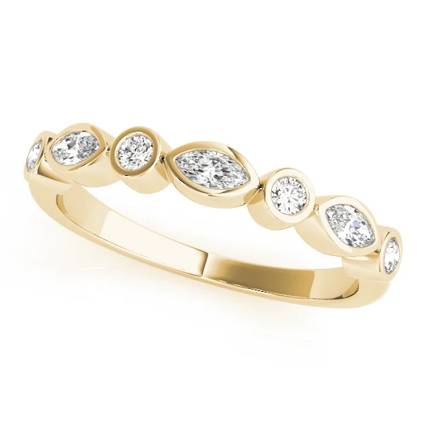 Alternating Round & Marquise Bezel Set Band - Image 6