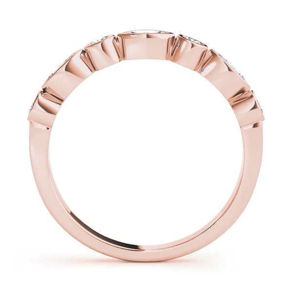 Alternating Round & Marquise Bezel Set Band - Image 10