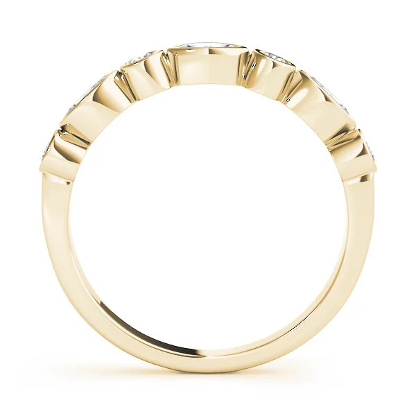 Alternating Round & Marquise Bezel Set Band - Image 7