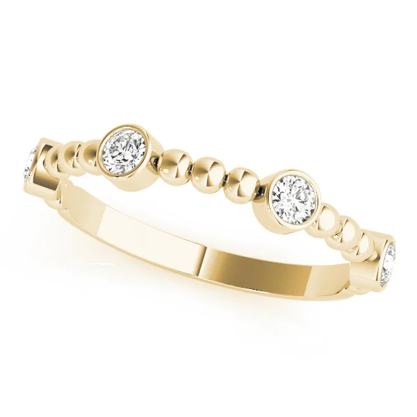 Round Bezel Set Stackable Band - Image 6