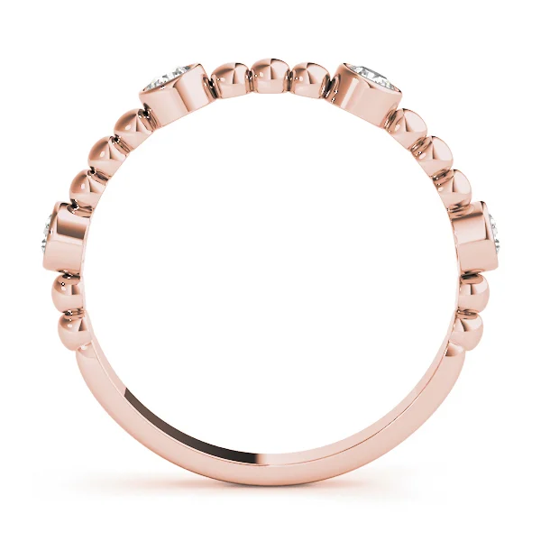 Round Bezel Set Stackable Band - Image 10