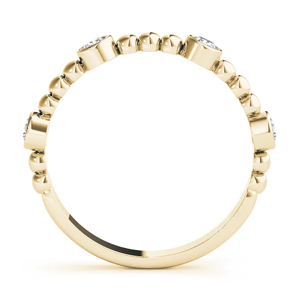 Round Bezel Set Stackable Band - Image 7