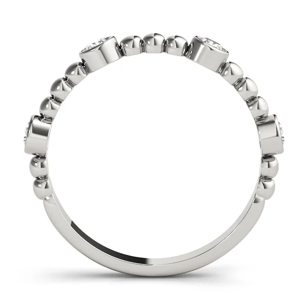 Round Bezel Set Stackable Band - Image 2
