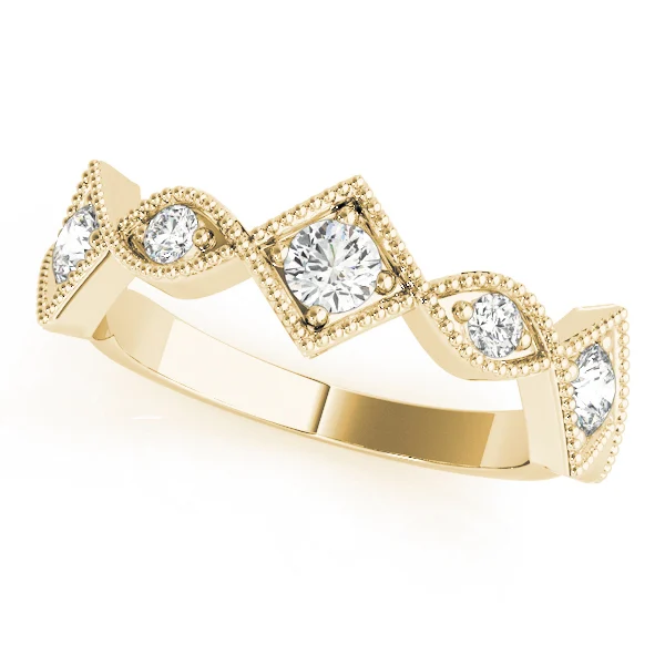 Vintage Alternating Marquise & Square Milgrain Fashion Ring - Image 5