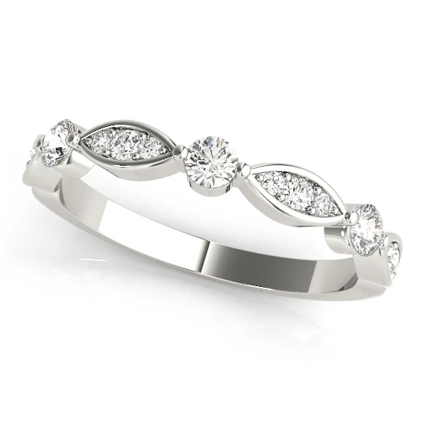 Round & Marquise Shaped Stackable Band
