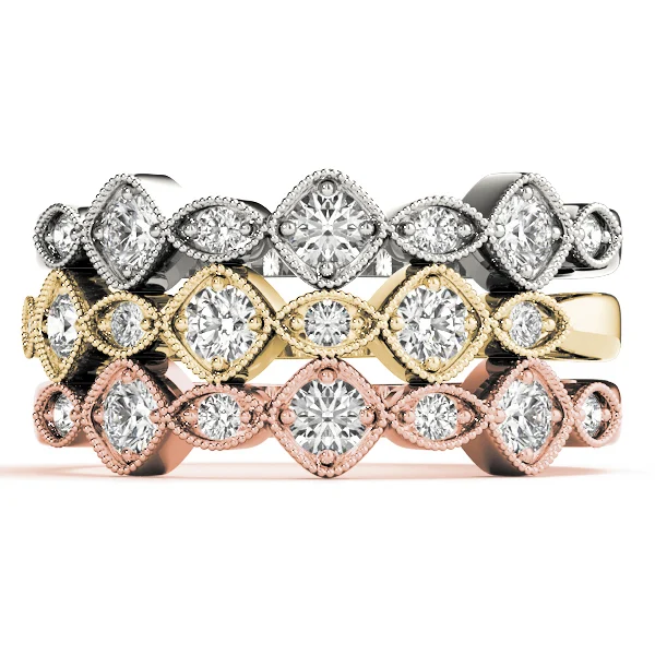 Vintage Milgrain Stackable Band - Image 4