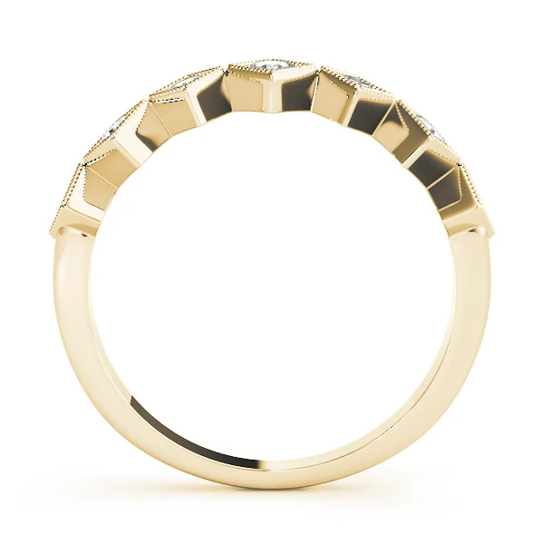 Square Shaped Milgrain Stackable Ring - Image 6