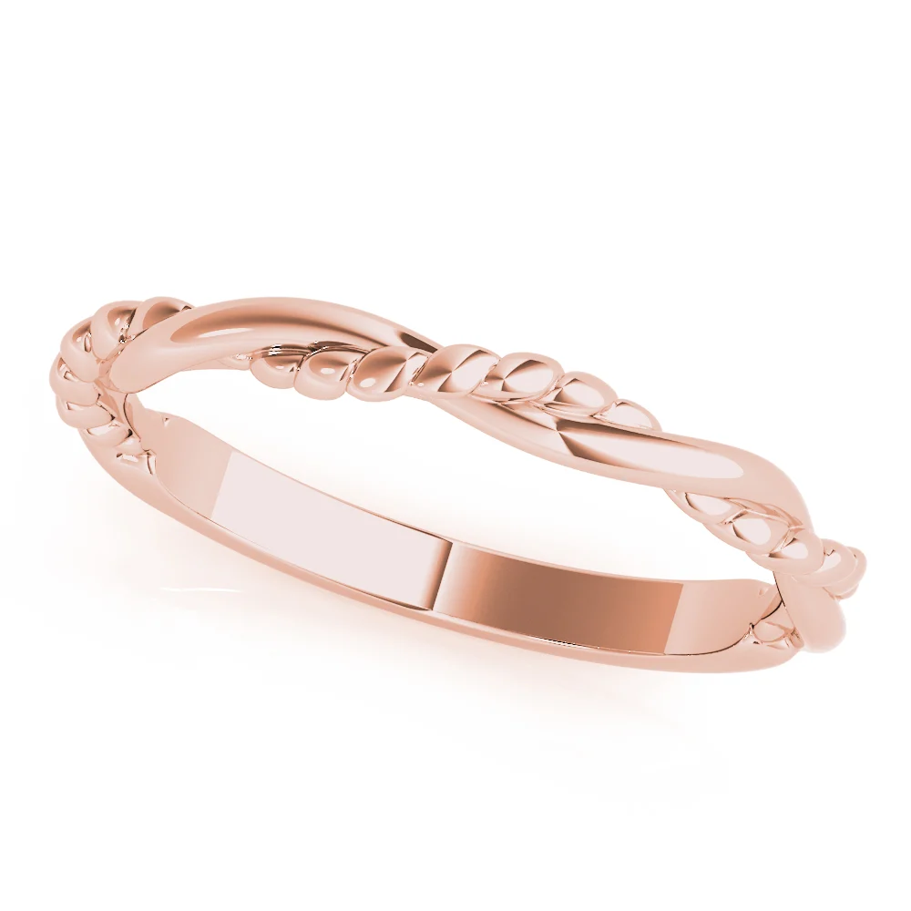 Twisted Filigree Gold Band - Image 9