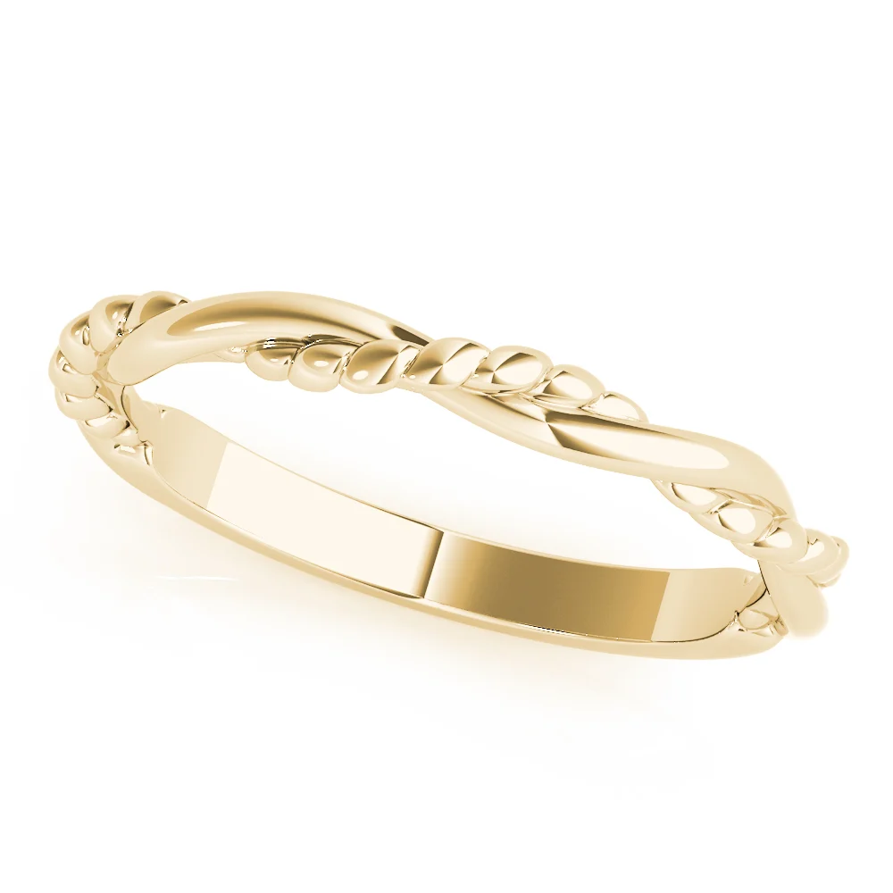 Twisted Filigree Gold Band - Image 5