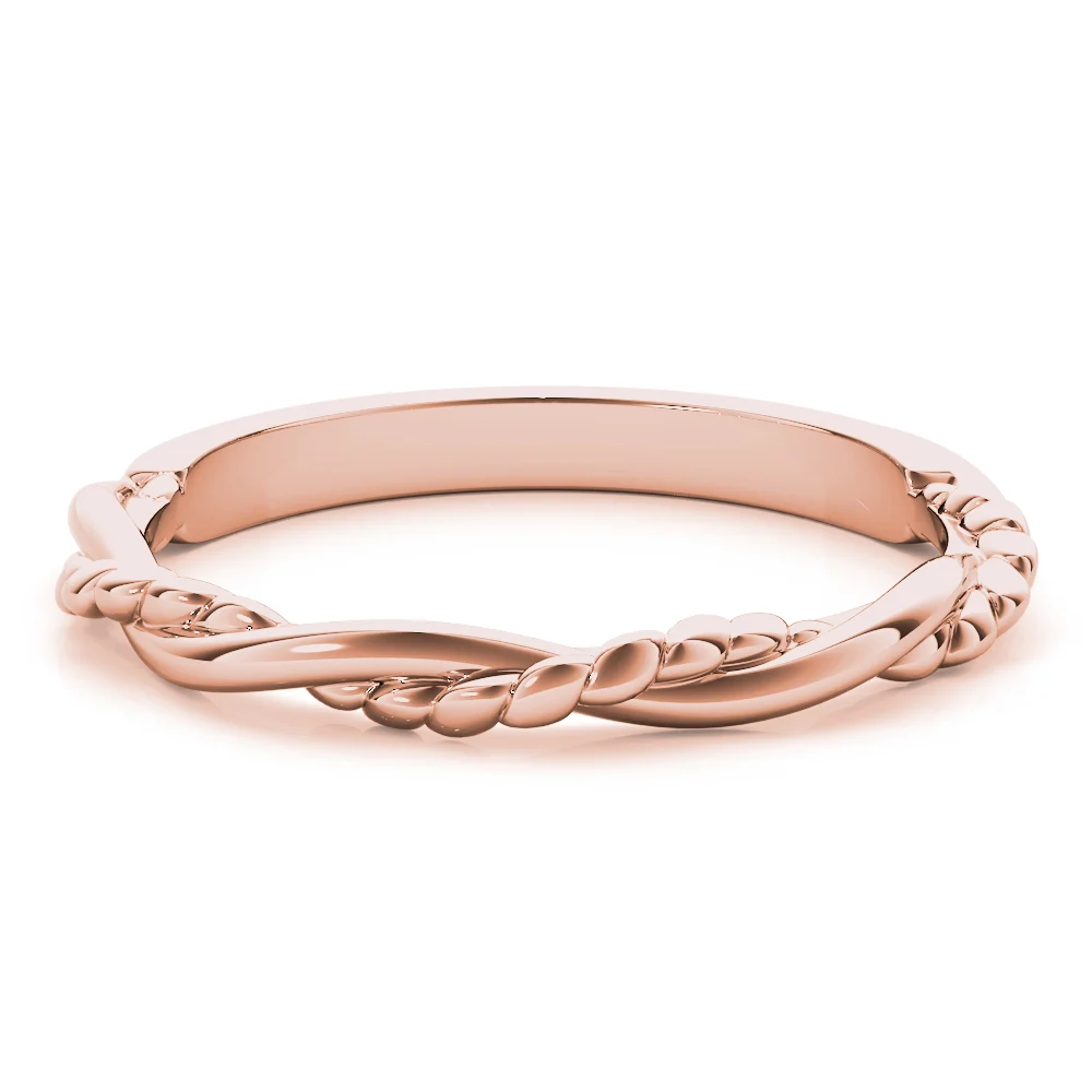 Twisted Filigree Gold Band - Image 11