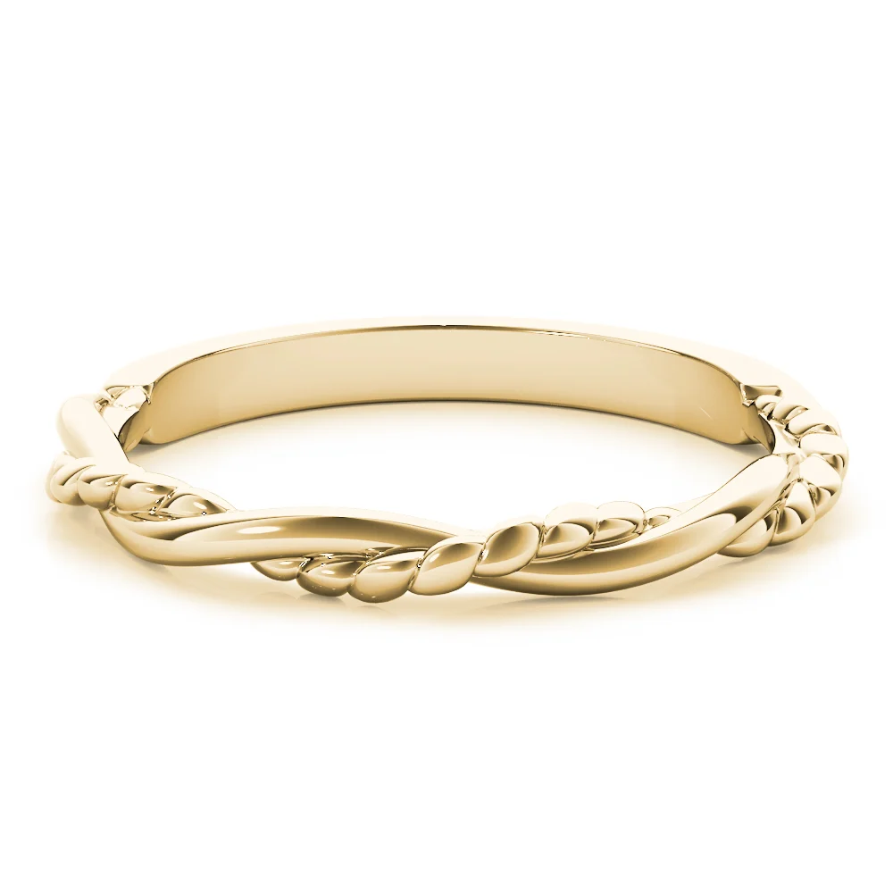 Twisted Filigree Gold Band - Image 7