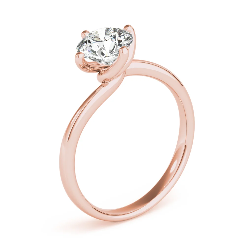 Bypass Solitaire Round Engagement Ring - Image 14