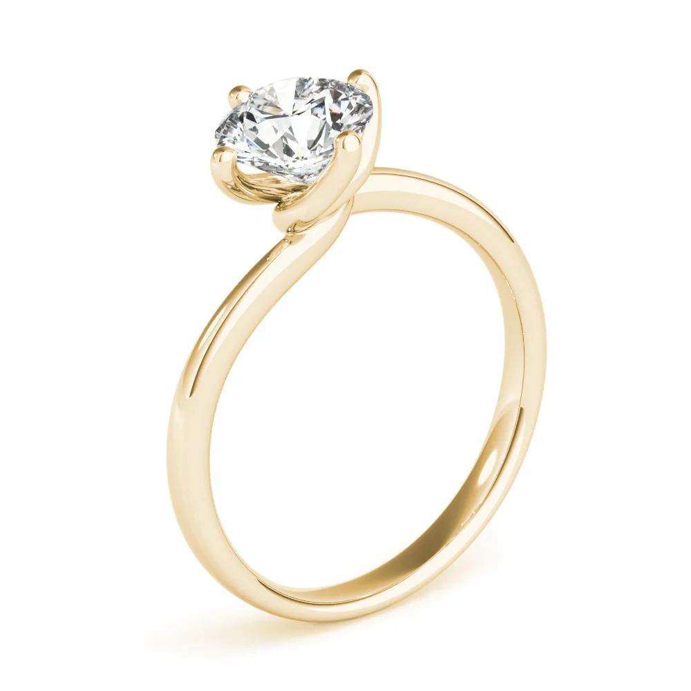 Bypass Solitaire Round Engagement Ring - Image 9