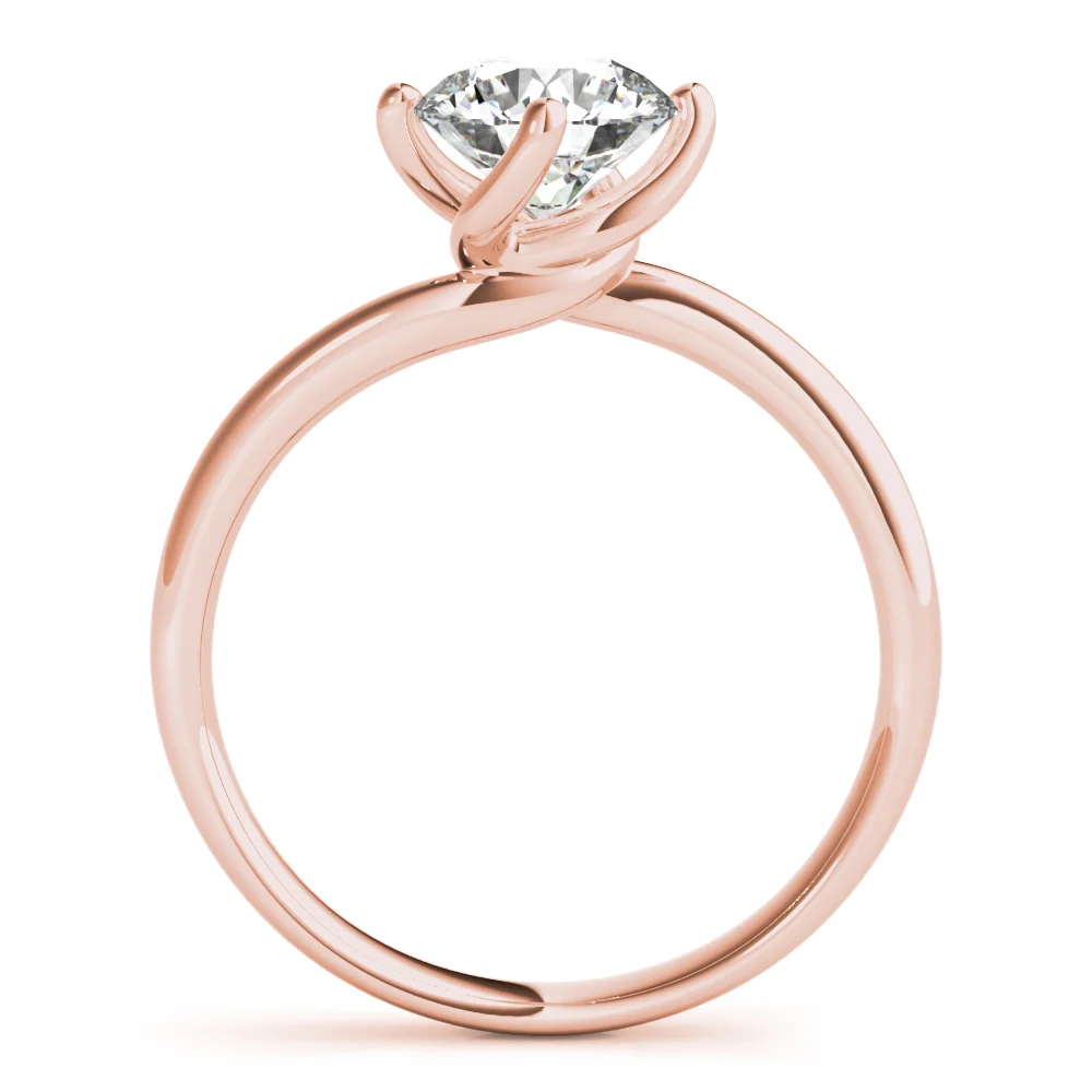 Bypass Solitaire Round Engagement Ring - Image 12