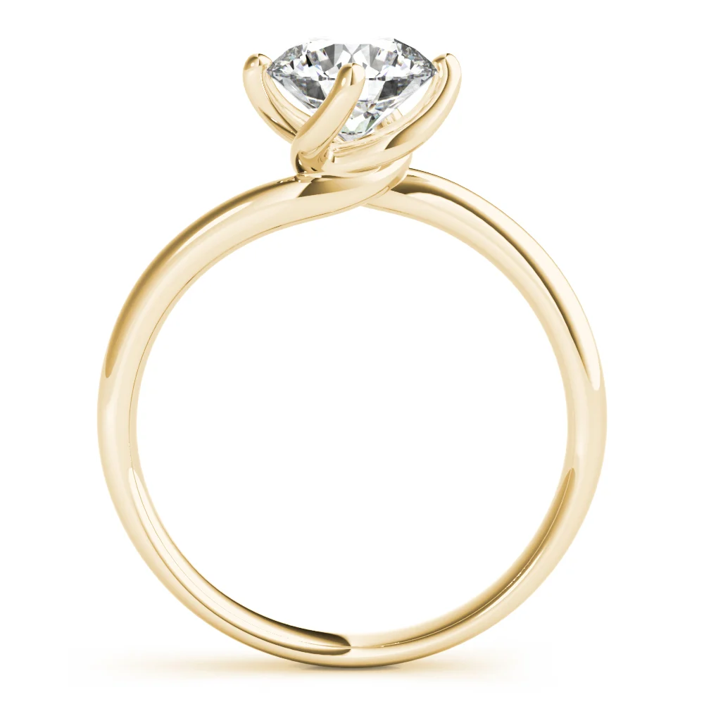 Bypass Solitaire Round Engagement Ring - Image 7
