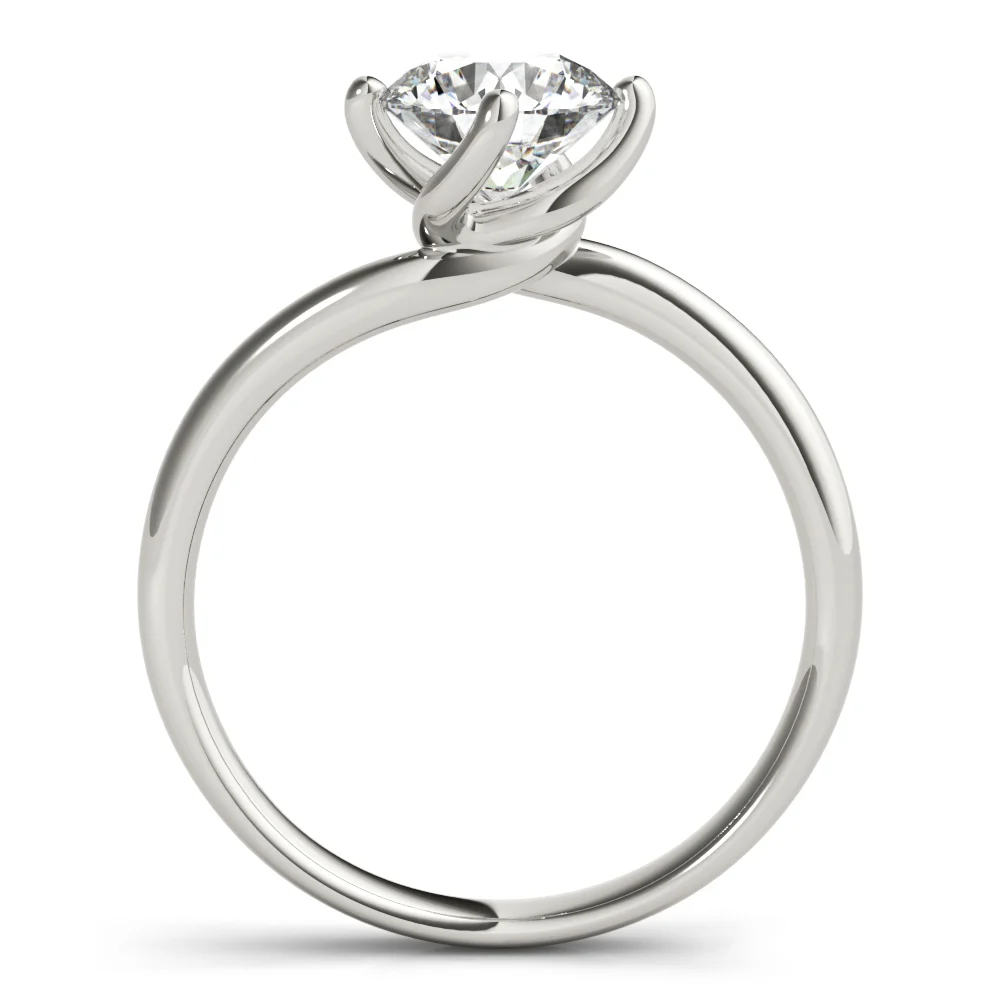 Bypass Solitaire Round Engagement Ring - Image 2