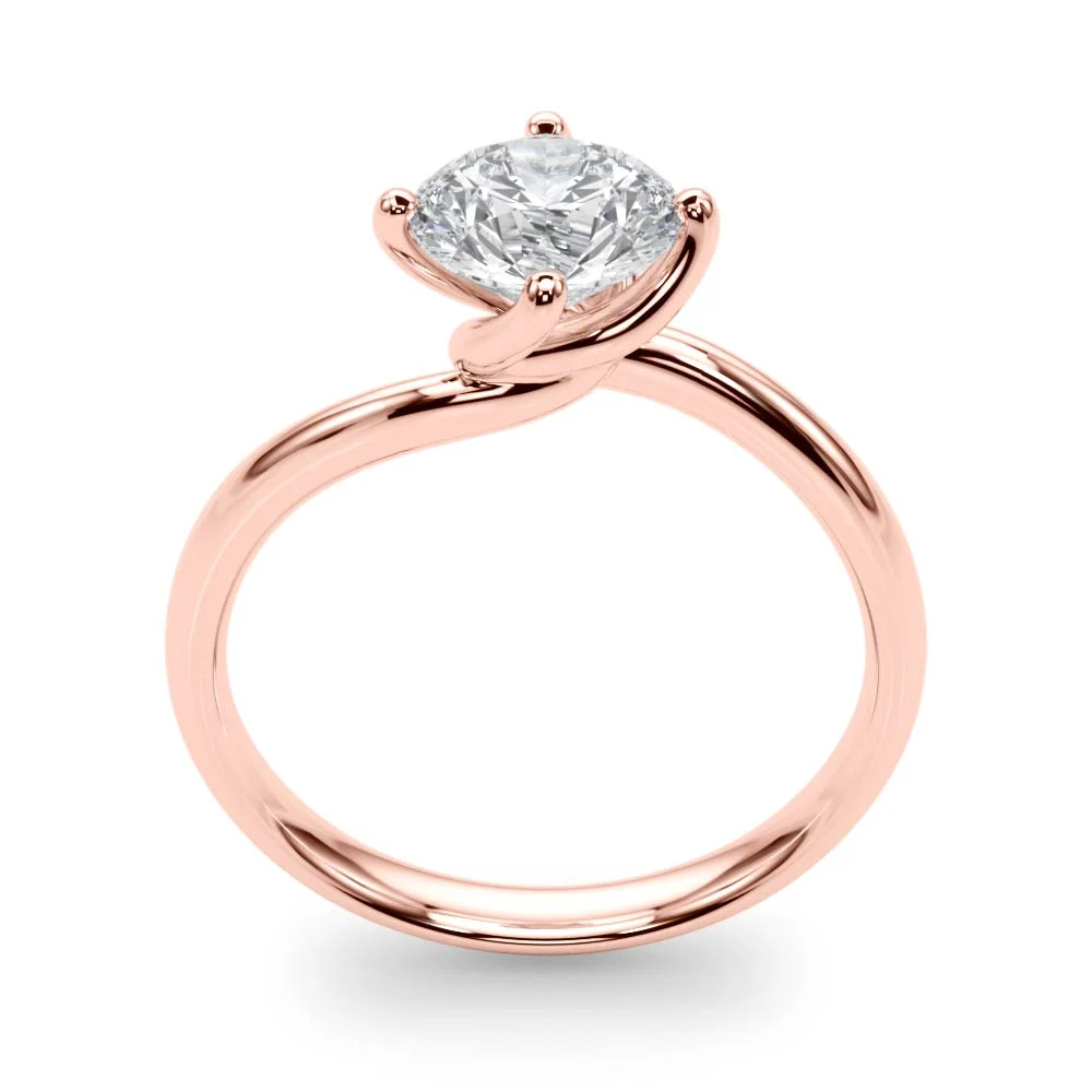 Bypass Solitaire Round Engagement Ring - Image 15