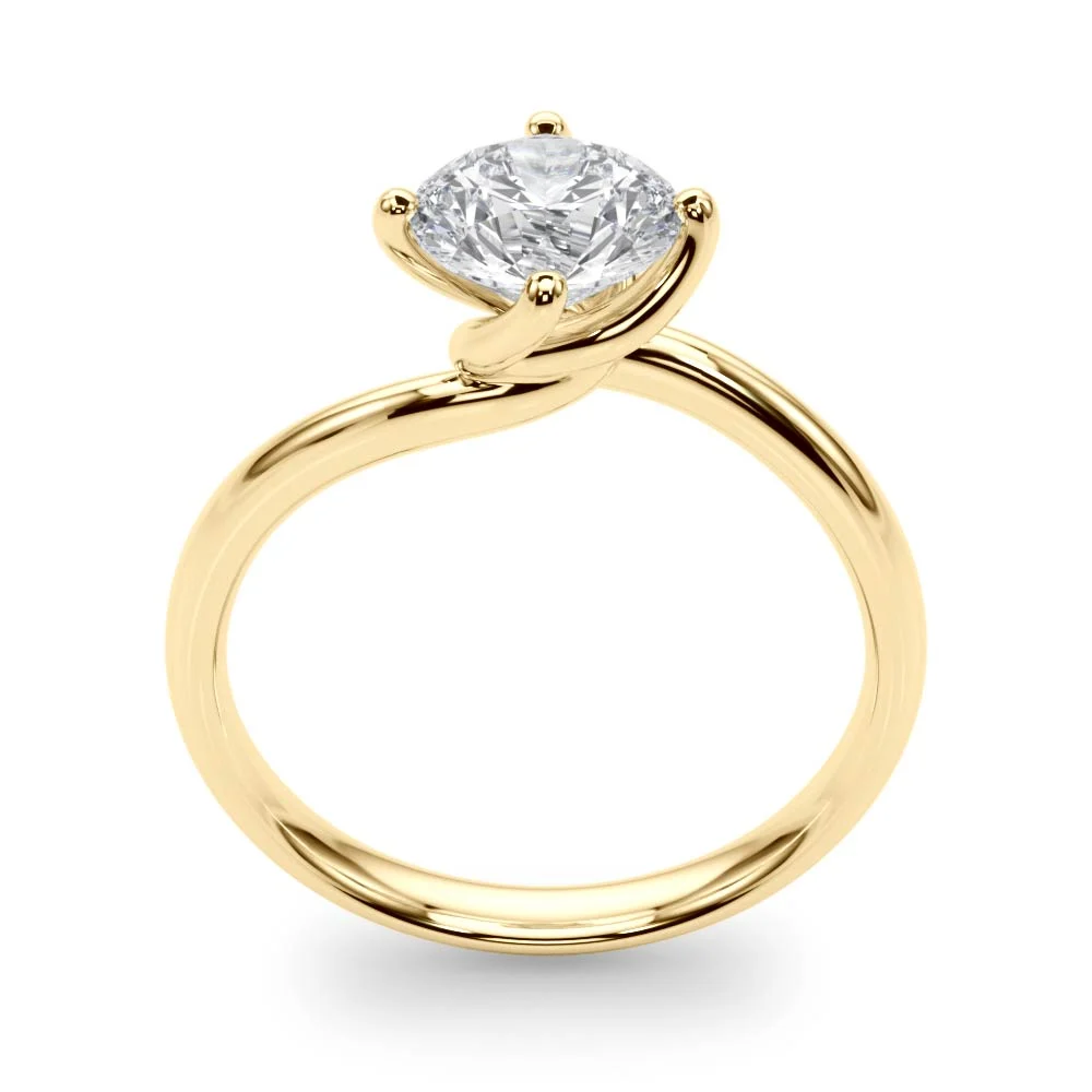 Bypass Solitaire Round Engagement Ring - Image 10