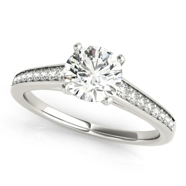 Prong In Channel Cathedral Engagement Rings