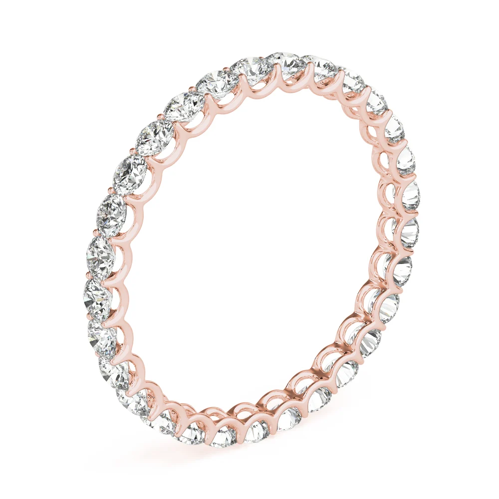 U-Prong Eternity Wedding Band - Image 12