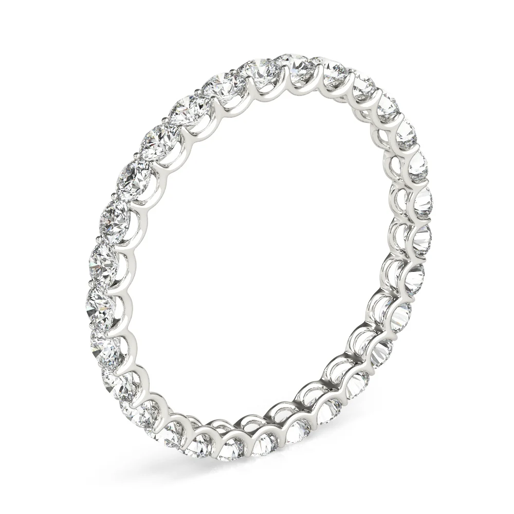 U-Prong Eternity Wedding Band - Image 4