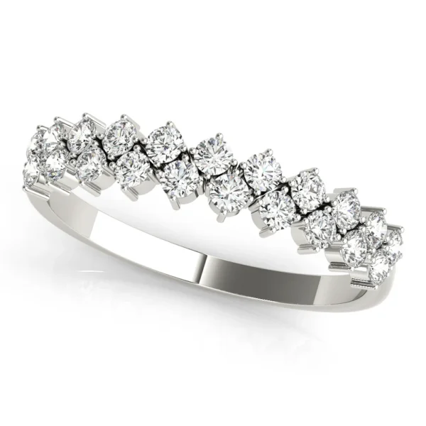 2-Row Prong Set Band