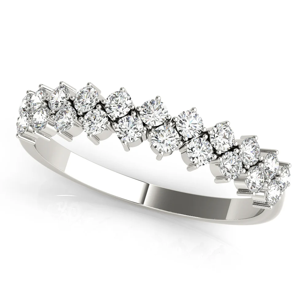 2-Row Prong Set Band