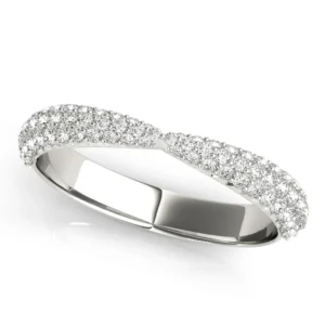 Multirow Pavé Wedding Bands