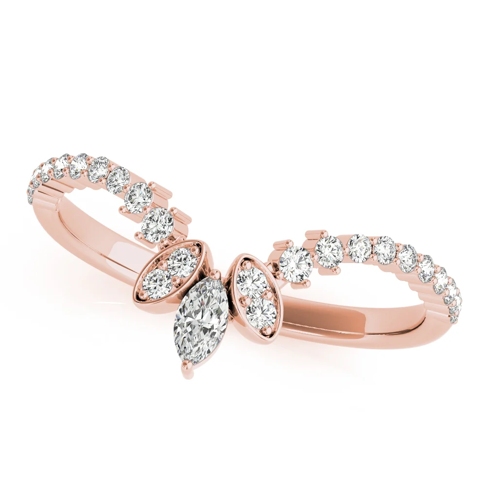 Marquise Chevron Wedding Band - Image 9