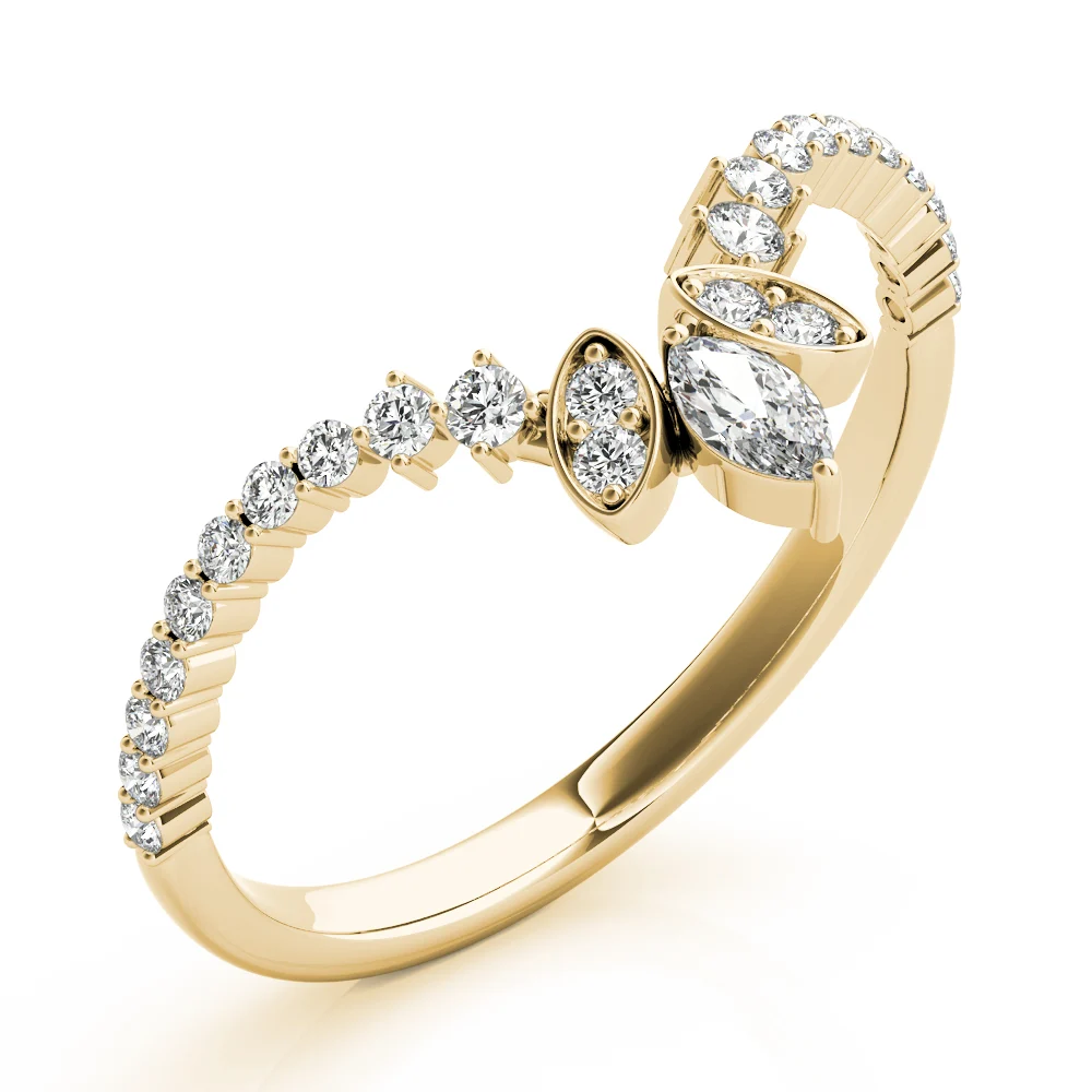 Marquise Chevron Wedding Band - Image 8