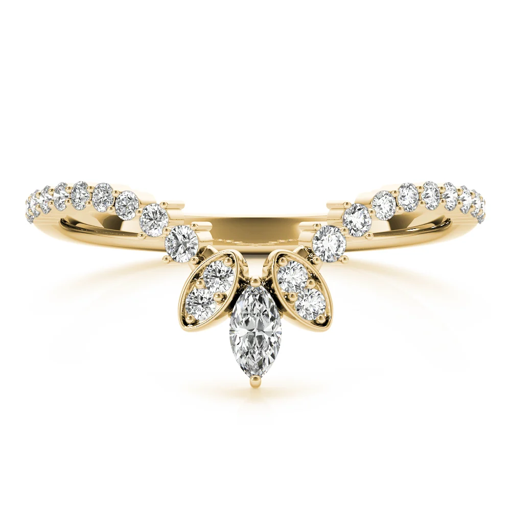 Marquise Chevron Wedding Band - Image 7