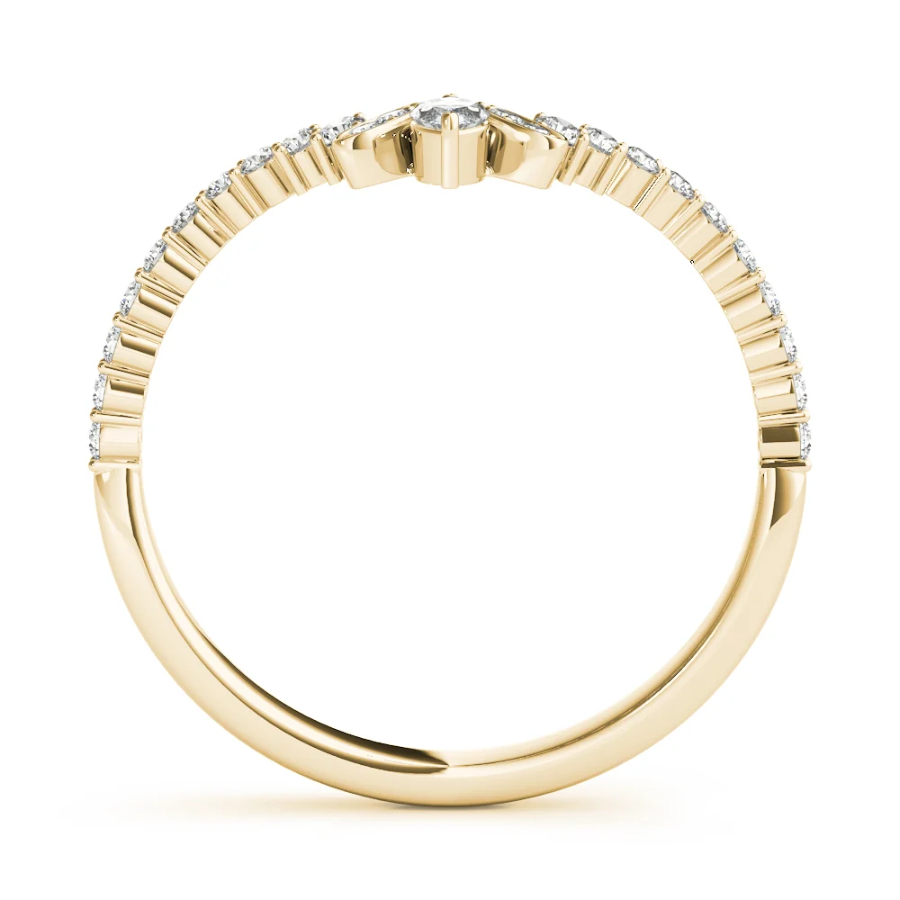 Marquise Chevron Wedding Band - Image 6