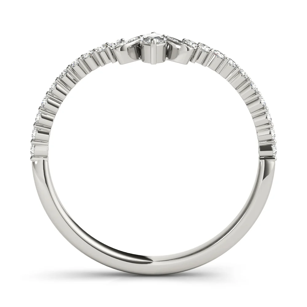 Marquise Chevron Wedding Band - Image 2