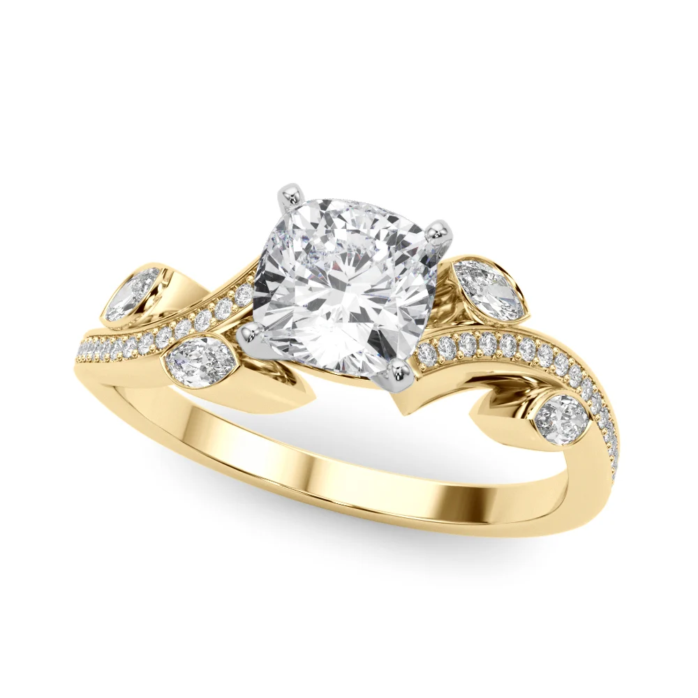 Marquise Accented Bypass Engagement Ring - Image 36