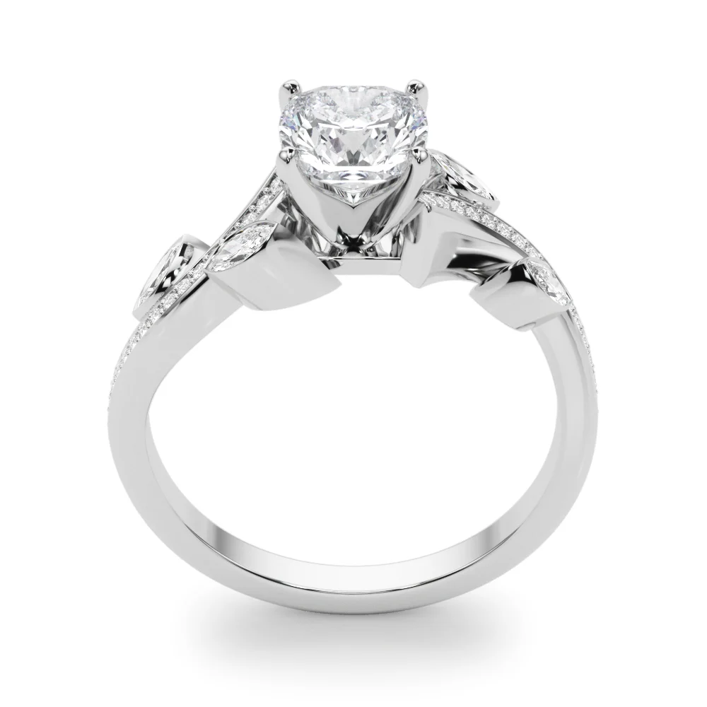Marquise Accented Bypass Engagement Ring - Image 29